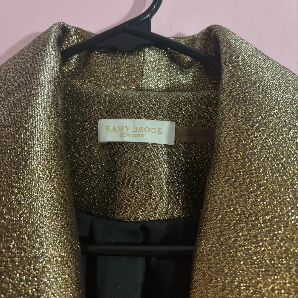 Ramy Brook  Women luxury Blazer Metallic Gold - Picture 4 of 13